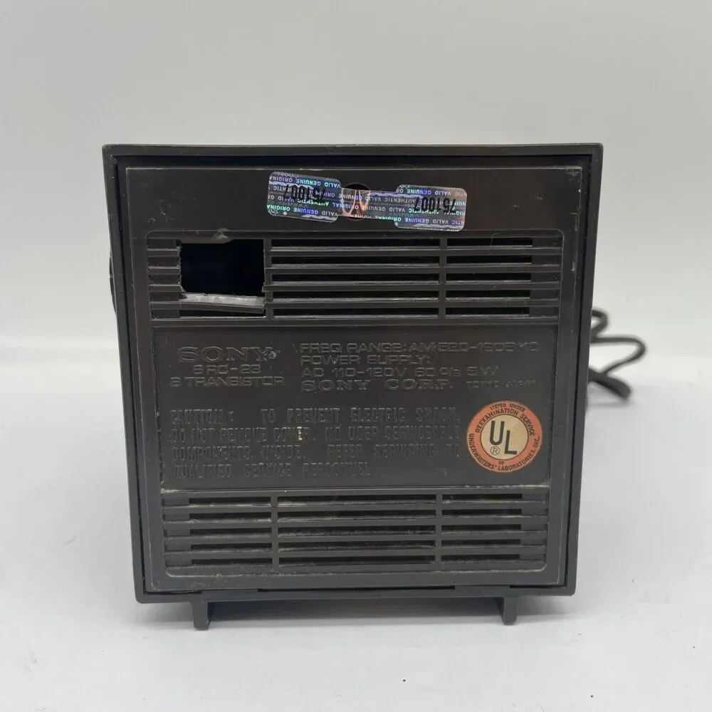 Vintage SONY 6RC-23 Telechron Alarm Clock Transistor Radio Mid-Century Modern